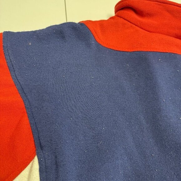 Vintage 80s Nike Sweatshirt Mens Large Red Full Zip Fleece Sportswear - Picture 10 of 16